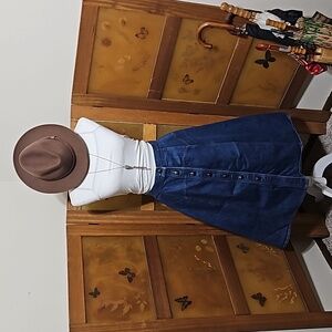 Vintage Texus of London Denim High Waisted Button Down Skirt